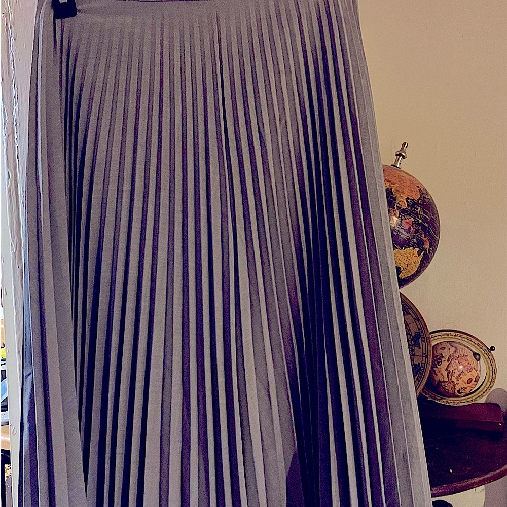 Anne Klein gray pleated skirt